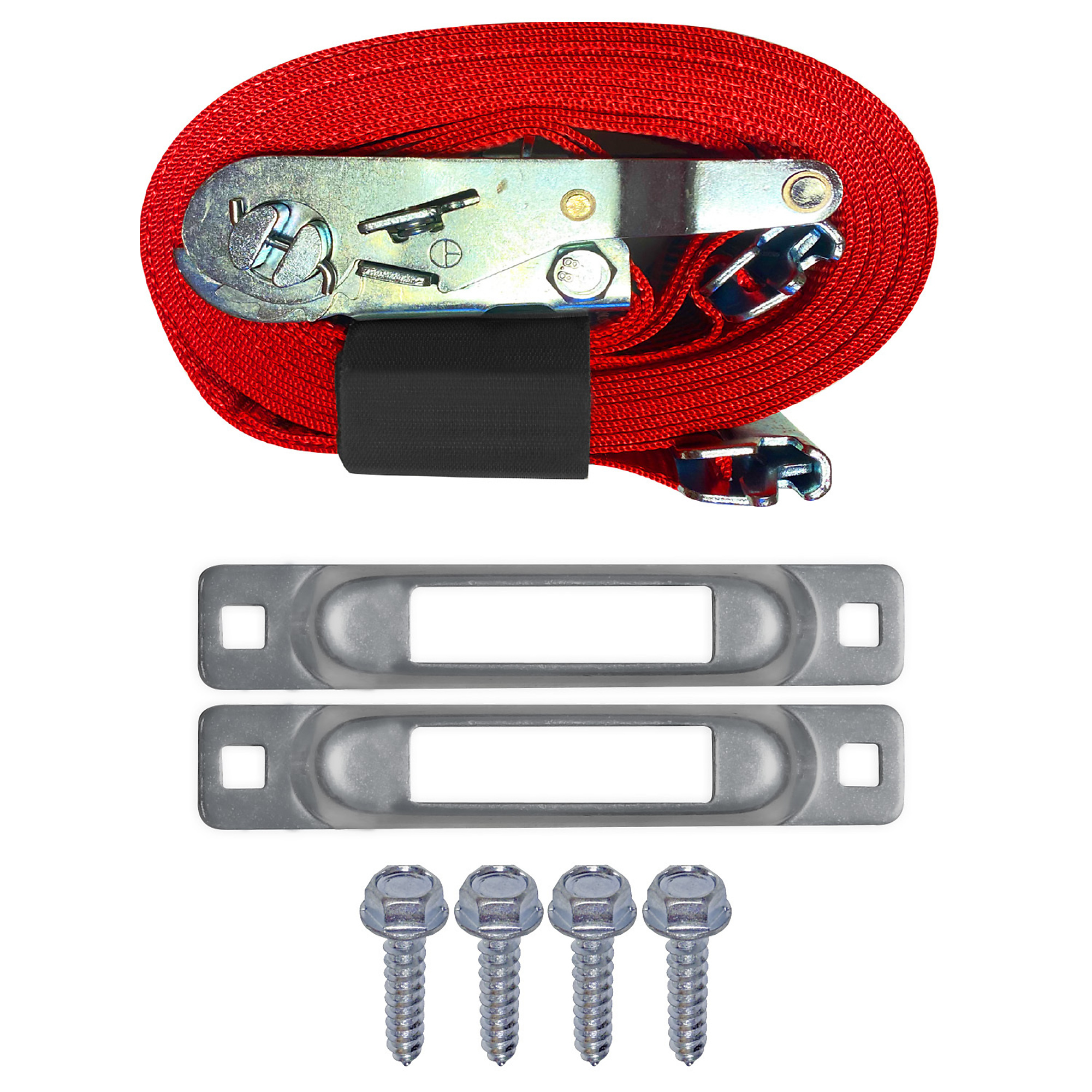 SNAP-LOC E-Track Single Wood Dolly Strap Tie-Down Anchor Kit with 2-Inch x 16-Foot Ratchet 4,400 lb, Model# SLWKS2R16